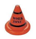 Fun Express Orange Work Zone Cone RELAXABLE (1 Dozen) - Bulk