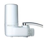 Brita Tap Water Filter System, Water Faucet Filtration System with Filter Change Reminder, Reduces Lead, BPA Free, Fits Standard Faucets Only - Basic, White, 1 Pack