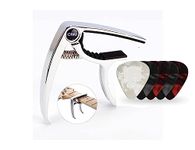 Mustang Alloy Guitar Capo for Acoustic Guitar, Electric Guitar, Ukulele (Limited Period Offer) With 5 Picks Free