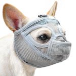 Mayerzon Short Snout Dog Muzzle for French Bulldog with Full Pant Design to Prevent Eating Biting, Soft Mesh Dog Muzzle for Shih Tzu Pug English Bulldog for Grooming Walking, Allow to Drink and Feed