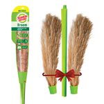 Scotch-Brite Combo | No-Dust Broom, Long Handle, Easy Floor Cleaning (Multi-use) | 1 Additional Refill Head, Plastic Fibre