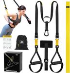Flintronic Sling Trainer Set, Suspension Trainer System, Suspension Trainer Home Gym Equipment with Adjustable Door Anchor, Professional Gym Fitness Training Straps for Indoor & Outdoor