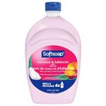 Softsoap Antibacterial Liquid Hand Soap Refill - Coconut & Hibiscus 1.47 Liters - Moisturizing Hand Wash, Savon a Main, Dermatologically Tested, for Soft Smooth Skin