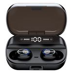 Kinganda Wireless Headphones,160H Playtime Wireless Earbuds Bluetooth 5.1 Headphones In Ear Headphones Deep Bass CVC8.0 Noise Canceling with Built-in Mic IPX7 Waterproof Earphones for Sport/Work