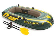 KidsZeeNie® Inflatable Portable Boat| Water Raft Kayak Perfect for Adults Adventure,Rafting,Picnic,Swiming Pools,Fishing,Boating,Rescue Flood Help Boat (Seahawk 2)