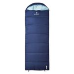 Hi-Gear Divine Single Sleeping Bag for Adults, Teens, Kids, 1 Person, 2-3 Season, Rectangular, Spacious, Warm, Indoor & Outdoor Use, Camping, Hiking, Backpacking, Travelling, Compression Bag, Blue