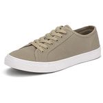 Men's Black Classic Low Top Shoes Canvas Fashion Sneaker with Soft Insole Causal Dress Shoes for Men Comfortable Walking Shoes, Tb002-khaki, 9