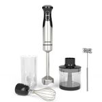 Arvox Regal 1000 Watts Hand Blender With Chopper, Jar,Whisker & Milk Frother 5 in 1 Stainless Steel Blades | Durable High Performance | Splash Guard | Turbo Mode | Hot & Cold Blending (5 IN 1 Steel)