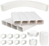 Mini Split Line Set Cover, 4” 13.5 Ft Decorative PVC Line Set Cover Kits for Ductless Mini Air Conditioners and Heat Pumps with Flexible Duct