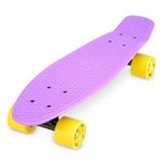 Xootz Kid's Mini Cruiser Skateboard, Retro Plastic Complete Skateboard for Boys and Girls