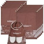 SHOESHINE Fabric Shoe Bags (Set of 12) (Brown_TSB_BRN_12)