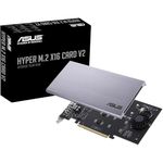 ASUS Hyper M.2 X16 PCIe 3.0 X4 Expansion Card V2 Supports 4 NVMe M.2(2242/2260/2280/22110)Up to 128 Gbps for Intel VROC & AMD