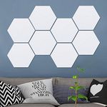 HyFanStr Felt Pin Board Wall Bulletin Board, Hexagon DIY Memo Board Notice Board with 20 Push Pins, Decorative Cork Board for Office Bedrooms