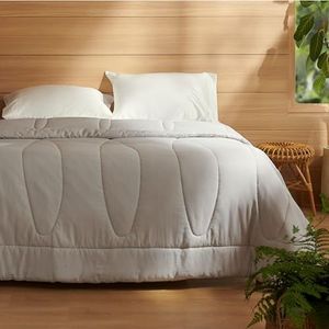 Bedsure Cooling Comforter Queen Size, Rayon Derived from Bamboo Blend & Breathable Lyocell Grey Comforter, Natural Cool Comforter for Hot Sleeper, All-Season, Ultra-Soft and Moisture-Wicking