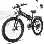 HITWAY 26"*3.0 E Bike for Adults, Electric Bike with 750W Motor 48V 15AH Removable Batter, Foldable Electric Bike Multi-Shock Absorption, City Commuter, 7-Speed Electric Bicycle