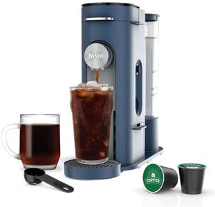 Ninja Pods & Grounds Single-Serve Coffee Maker, K-Cup Pod Compatible, 56-oz. Reservoir, 6-oz. Cup to 24-oz. Travel Mug Brew Sizes, Iced Coffee Maker, Navy, PB041NV