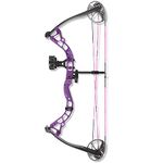 Diamond Archery Atomic Compound Bow, 29 Pound Draw Weight, Right Hand, Purple