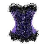 Womens Floral with Black Lace Trim 