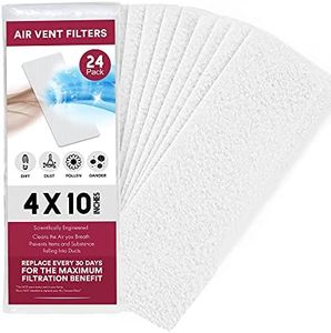 Vent Filters for Home, Air Vent Filters (4"x10") Engineer for Floor Vent Filters (24 Filters)