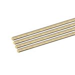 DMiotech 4Pack 3mm x 400mm, Brass Solid Round Rod, Brass Rod Lathe Bar Stock for DIY Craft