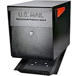 Mail Boss 7106 Curbside Steel Post Mount Security Locking Mailbox, Black, Extra Large, 21 in. D x 11.125 in. W x 13.75 in. H
