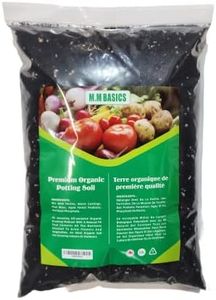(10 L) Premium Organic Potting Soil Mix with Perlite, Worm Castings, Peat Moss, Aged Forest Products, and Rock Phosphate. Natural PH, an Ideal Soil for Indoor or Outdoor Organic Growing