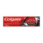 Colgate Max White Charcoal Toothpaste 75ml, Teeth Whitening Toothpaste, Clinically Proven Formula, Removes Up to 100% of Surface Stains with Activated Charcoal & Mineral Micro-particles