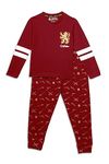 Nap Chief Unisex Kid's Official Harry Potter Quidditch kit Pyjama Set | Cotton Night Suit for Boys & Girls Comfortable Nightdress Matching T-Shirt & Jogger Set for Kids (Maroon 13-14 Years)