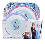 Disney II Frozen Kids Tableware 3 Piece Reusable PP Plate, Bowl & Cup Children – Elsa, Anna & Olaf Tumbler & Dinnerware Set for Mealtimes – for 24 Months & Up, Recyclable Lightweight Material, Purple