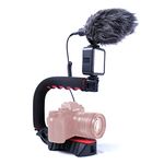 INOV8 Camera Vlogging Kit - with DSLR Camera/Video Handle Rig with Accessory Mounts, 49 LED Video/Photo Light and Shotgun Microphone for Blogging, YouTube, Tik Tok, Travel etc