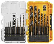 DEWALT Drill Bit Set, 14-Piece, 135 Degree Split Point, For Plastic, Wood and Metal (DWA1184)