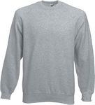 Fruit of the Loom - Sweatshirt Raglan Sweat L,Heather Grey