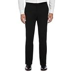 Savane Men's Ff Gab with Noah Wb Flat Front Pant, Black, 42W x 30L