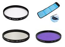 FZ8 58mm 3 In 1 Camera Bundle UV Filter CPL Filter FLD Filter Filter Pouch For Canon EOS 4000D 3000D 2000D With Canon EF-S 18-55mm Lens