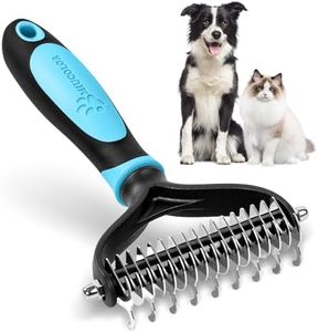MIU COLOR® Pet Grooming Undercoat Rake Comb Dematting Tool, TPE + PP, 11 Teeth Wide(Blue)