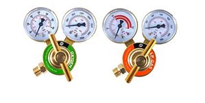 (Oxygen + Propane) - SUA - Oxygen and Propane/Propylene Regulators Welding Gas Gauges -Pair - Rear Entry - LDB series