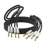 Tertullus 1 Pair Of High-End Speaker Cables OFC Silver-Plated With Banana Plugs Hifi Speaker Cables For Home Cinema, Amplifiers, Loudspeakers, Hifi Systems (Banana Plug To Banana Plug 2m)