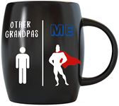 Mug A Day 16oz Other Grandpa Vs Me Grandpa Coffee Mug Super Hero Glassware for Coffee & Tea - Fun Novelty Gag Gift for Gramps' Birthday Christmas Fathers Day Retirement & Pregnancy Announcement Ideas