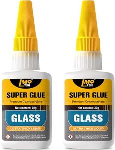 Glass Super Glue Liquid, Clear Instant Cyanoacrylate Adhesives for Glass Repair Food Safe, All Purpose CA Glue for Shoe Ceramic Plastic Leather Model Metal Wood Pottery Aquarium Porcelain Stone, Thick
