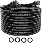 POHIR Pressure Washer Hose 25FT, Kink Resistant Power Washer Replacement Hose 1/4 Inch with M22 14MM Swivel, Lightweight Pressure Washer Extension Hose 3600 PSI