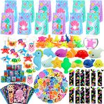 Party Favors for Kids, 134 Pcs Ocean Birthday Party Supplies Decorations - Under Sea Animal Toys for Kids, Goodie Bag Stuffers