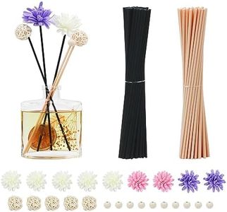 120pcs Natural Reed Diffuser Stick Aromatherapy Oil Replacement Refill Stick， Fibre Diffuser Sticks Suitable for Living Room, Bedroom, Bathroom, Hotel（H01） (120)