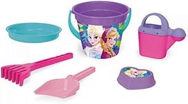 Wader 77937 Disney Frozen 6 Piece Set with Bucket, Strainer, Water Jug, Shovel, Rake and Sand Mould, Multicoloured