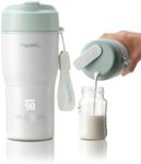 Papablic Portable Bottle Warmer for Home & Travel — 85W Fast Heating, Built-in Sterilizer, 4 Temp Settings, 6 Feeds per Charge, 3-Inch Wide Mouth, Fits Car Cup Holder