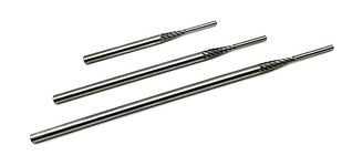 Pro-Graad 3 Piece Porting Mandrel Set with 4”, 6” & 8" High Speed Steel Coarse Thread Extra Shank Length Cartridge and Spiral Roll Mandrels