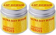 Handmade Heroes Turmeric & Vitamin C Lip Scrub Set – 2 Pack Natural Vegan Sugar Polish Lip Exfoliator - Brightening & Conditioning for Dark, Dry, Chapped Lips