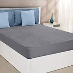 Amazon Brand - Solimo Water Resistant Cotton Mattress Protector 78"x60" - Queen Size, Grey