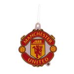 Manchester United FC Official Football Crest Car Air Freshener (One Size) (White/Red/Yellow)