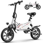 Gyrocopters Frost Electric Bike for Adults & Teens | UL2849 Safe Folding Ebike 350W Brushless Motor | 14inch Tire Compact Bike | Speed Upto 25kmph/15.5mph 36V Battery Long Range PAS Upto 60km/37miles