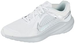 Nike Women WMNS Quest 5-White/Metallic Silver-Pure Modern Platinum-Dd9291-100-4Uk